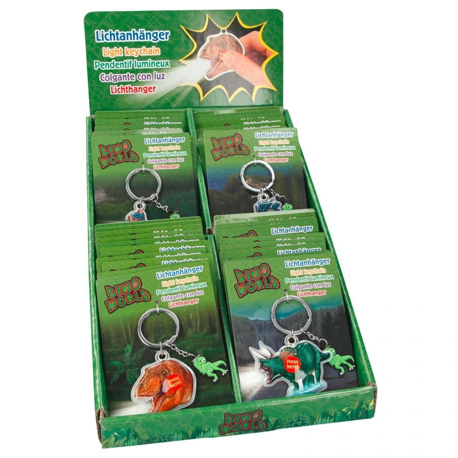 DINO WORLD LIGHT KEYCHAIN