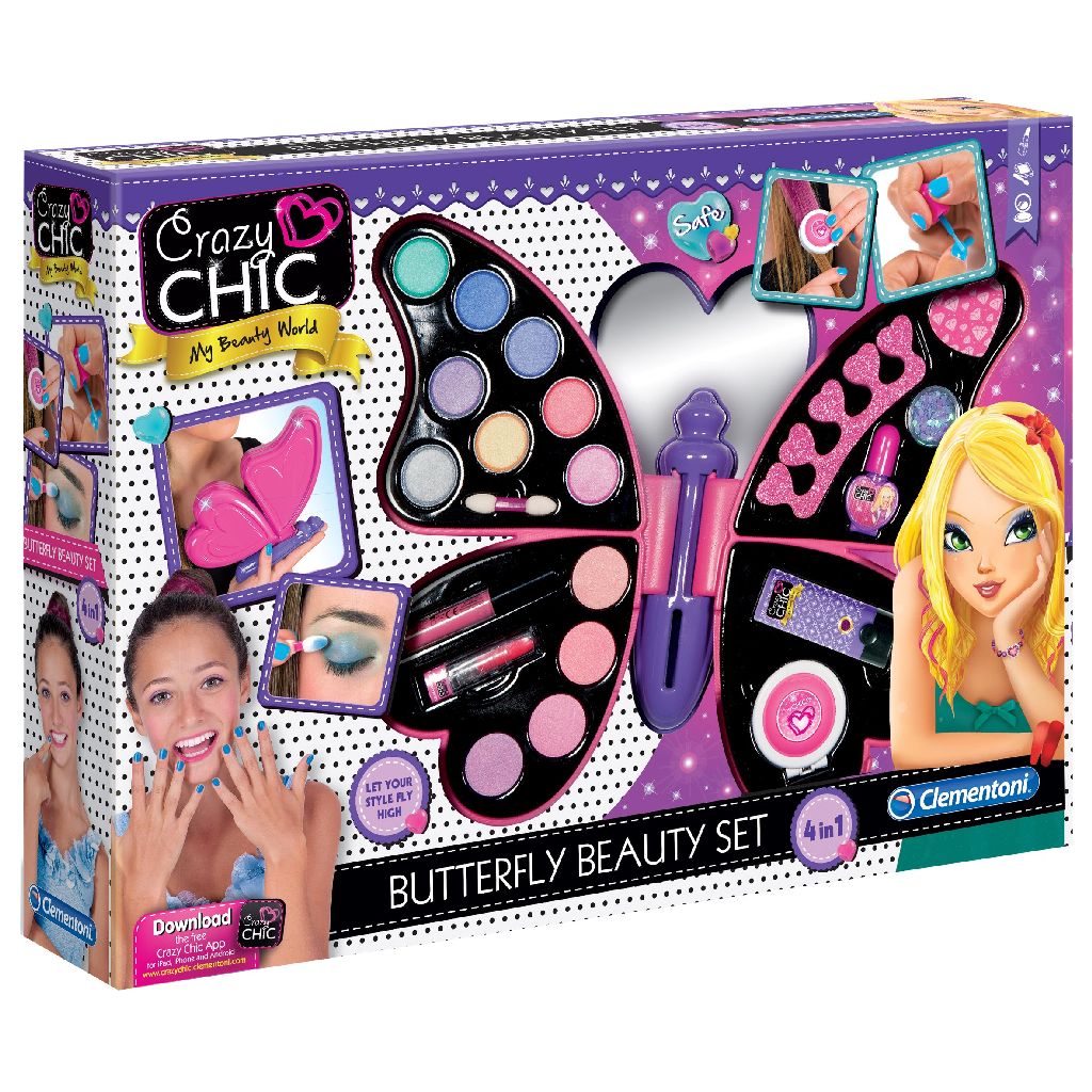 CLEMENTONI CRAZY CHIC BUTTERFLY BEAUTY SET