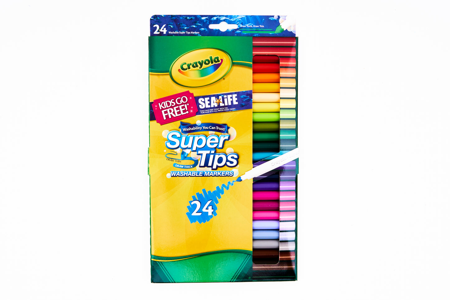 CRAYOLA SUPERTIPS 24 PACK WASHABLE MARKERS