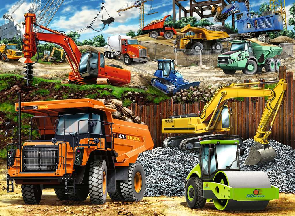 RAVENSBURGER CONSTRUCTION VEHICLES 100 XXL PIECE JIGSAW PUZZLE