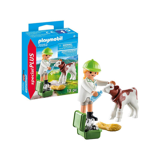 PLAYMOBIL 70252 VET WITH CALF