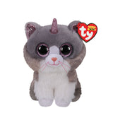 TY ASHER UNICORN CAT BEANIE BOO 15CM