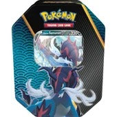 POKEMON DIVERGENT POWERS TINS HILSUIAN DECIDUEYE V, SAMUROTT & TYPHLOSIAN V