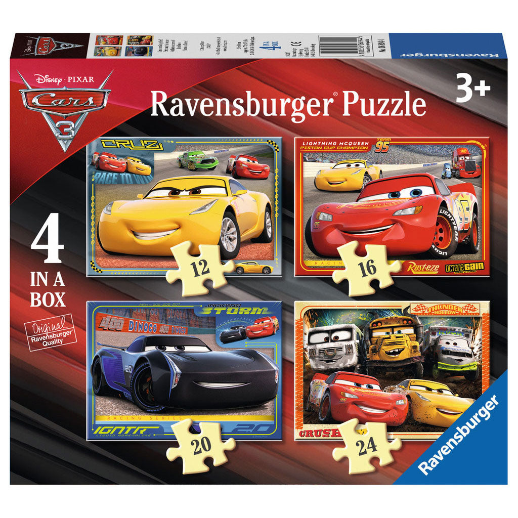 RAVENSBURGER CARS 4 IN A BOX JIGSAW PUZZLES