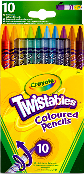 CRAYOLA TWISTABLE PENCILS 10 PACK