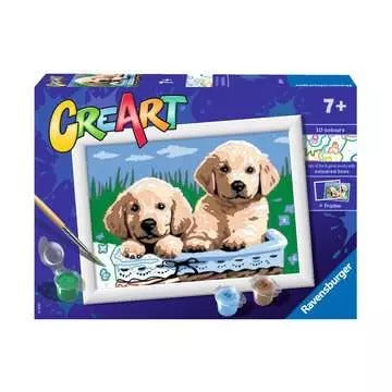 RAVENSBURGER CREART PAINT BY NUMBERS CUTE PUPPIES