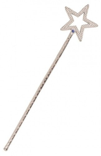 Silver Star Wand 35cm