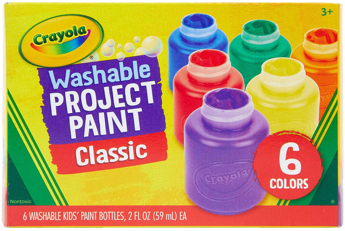 CRAYOLA PAINT KIDS WASHABLE 6 PAINTS