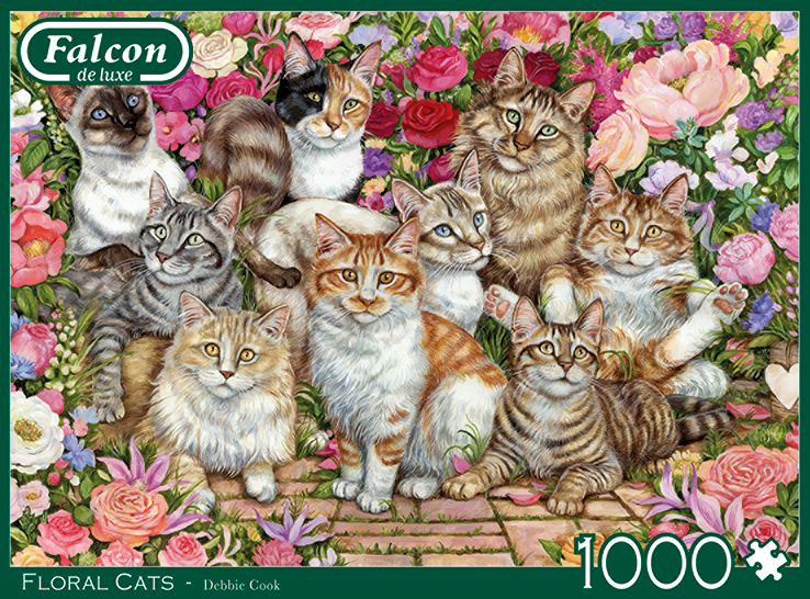 FALCON FLORAL CATS 1000 PIECE JIGSAW PUZZLE