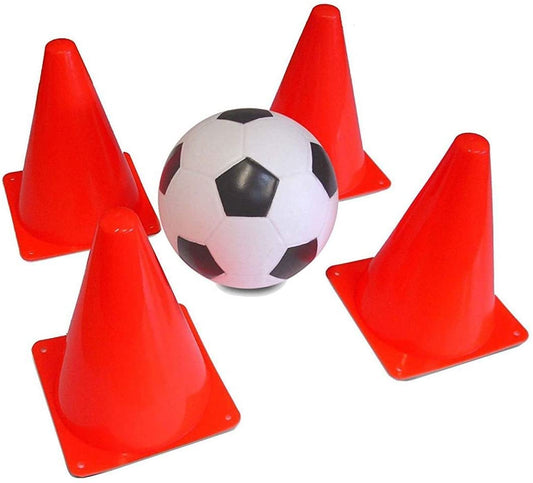 SOCCER BALL AND CONES