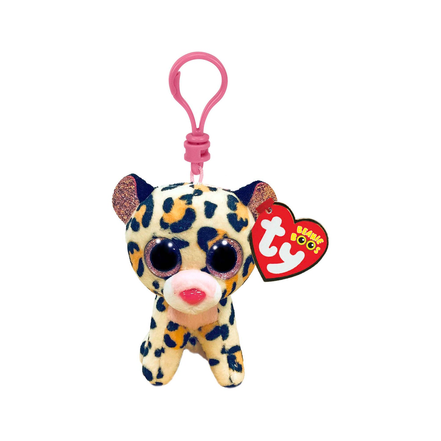 TY LIVVIE LEOPARD KEY RING