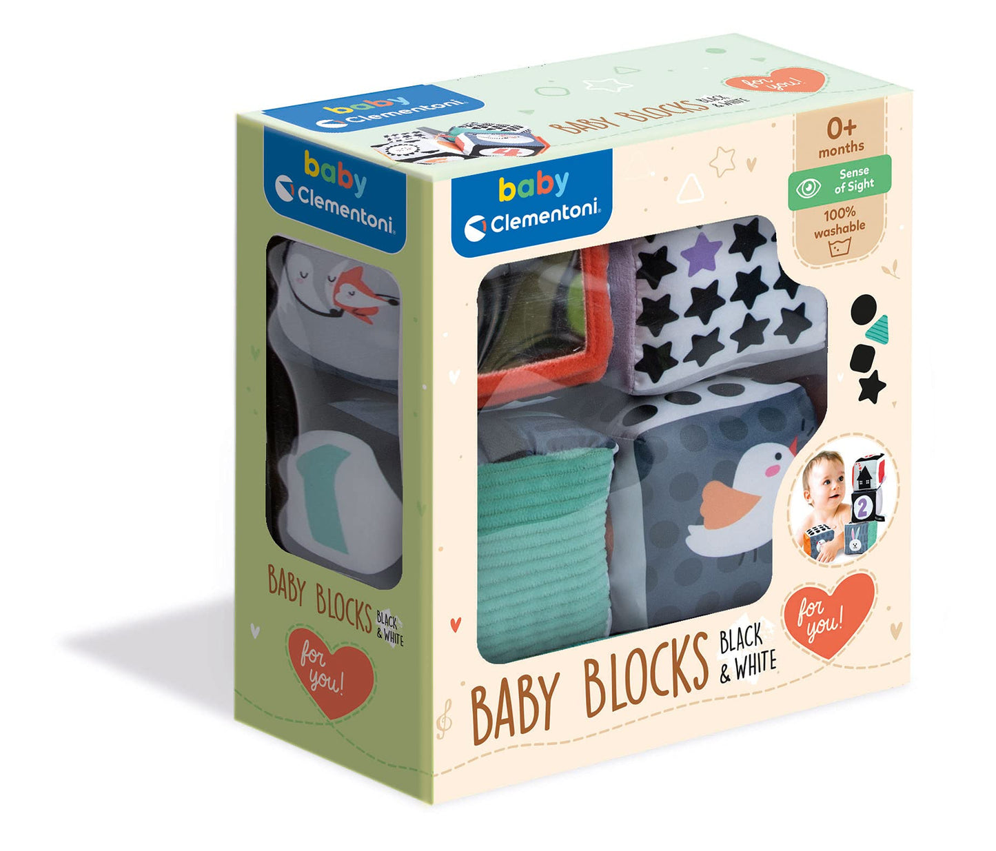 Baby Clementoni Black & White Cubes