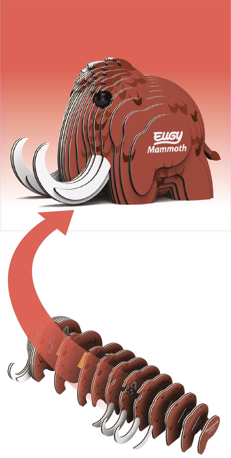 EUGY 3D Model Mammoth Craft Kit