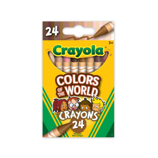 CRAYOLA 24 COLOUR OF THE WORLD CRAYONS