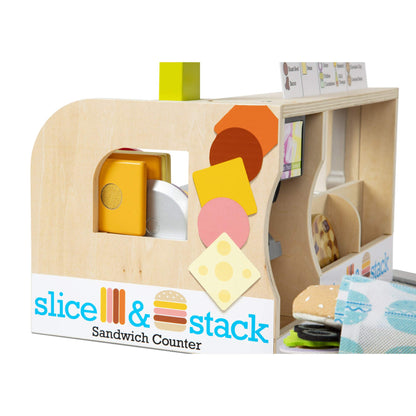 MELISSA & DOUG SLICE & STACK WOODEN SANDWICH COUNTER