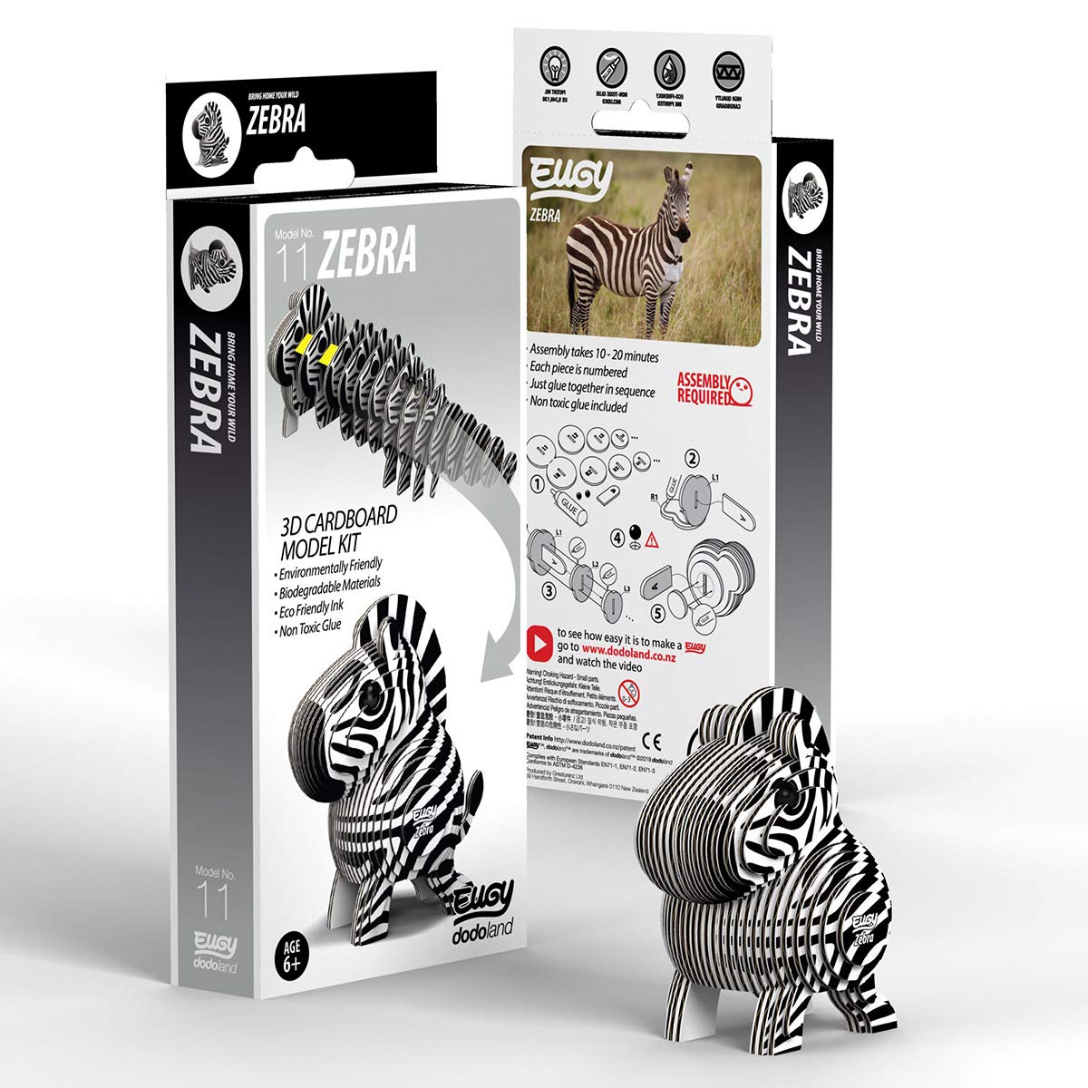 EUGY 3D Model Zebra Craft Kit