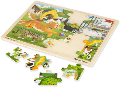 MELISSA & DOUG PETS WOODEN 24 PCE JIGSAW PUZZLE