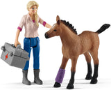 SCHLEICH VET VISITING MARE AND FOAL