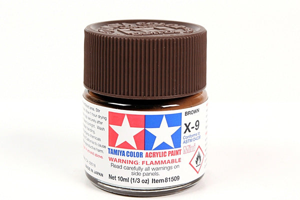 Tamiya Acrylic Mini X-9 Brown Paint