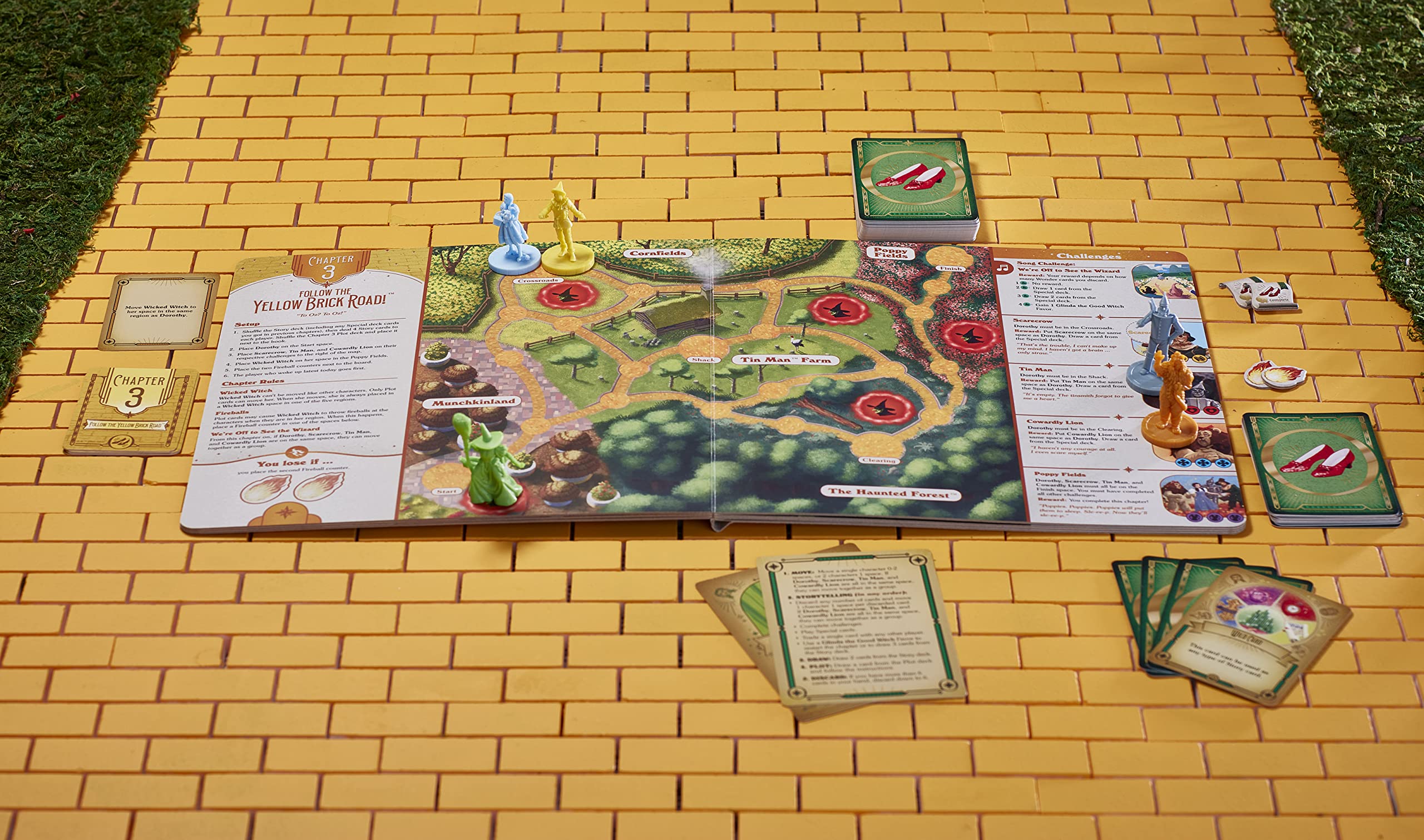 The Wizard of OZ board game will challenge your courage, brains and heart