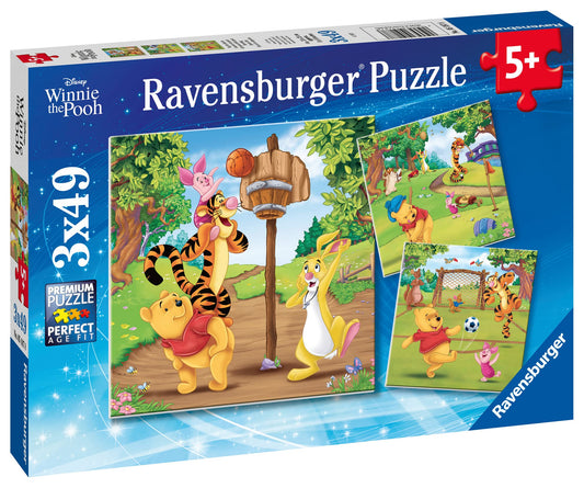 Ravensburger Disney Winnie The Pooh Sports Day 3 x 49 Piece Jigsaw Puzzle