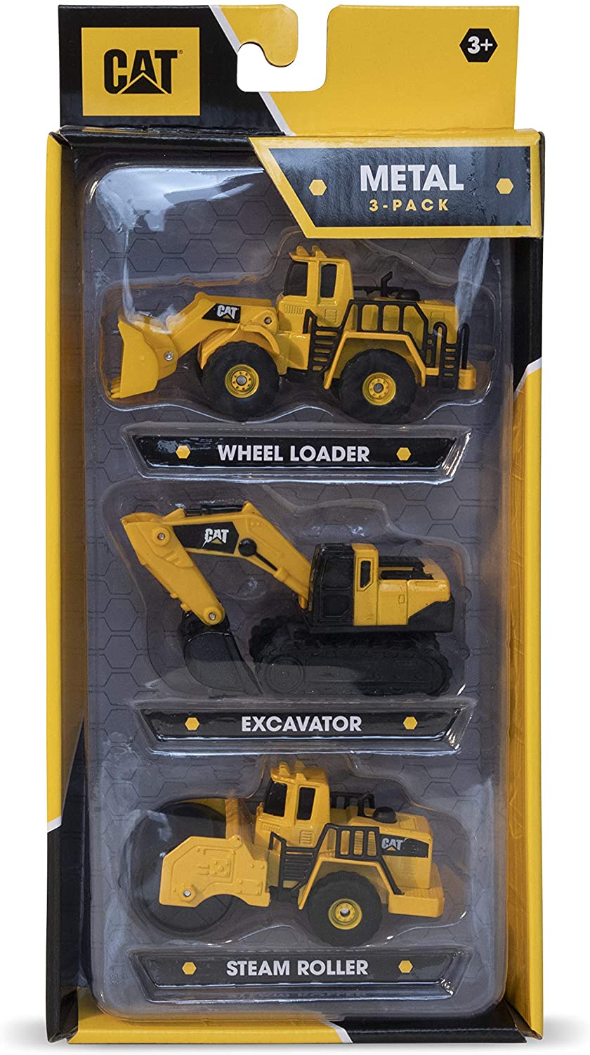 METAL 3 PACK - WHEEL LOADER & STEAM ROLLER