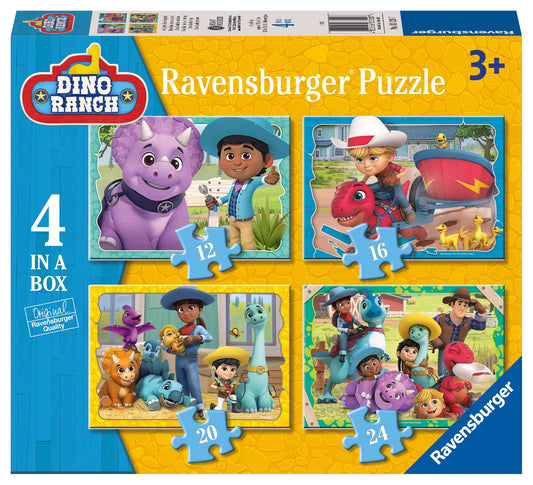 Ravensburger Dino Ranch 4 in a box 12/16/20/24 Piece Jigsaw Puzzles