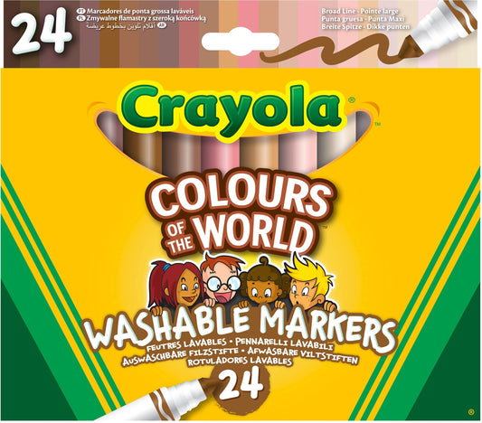 COLOURS OF THE WORLD MARKERS WASHABLE MARKERS