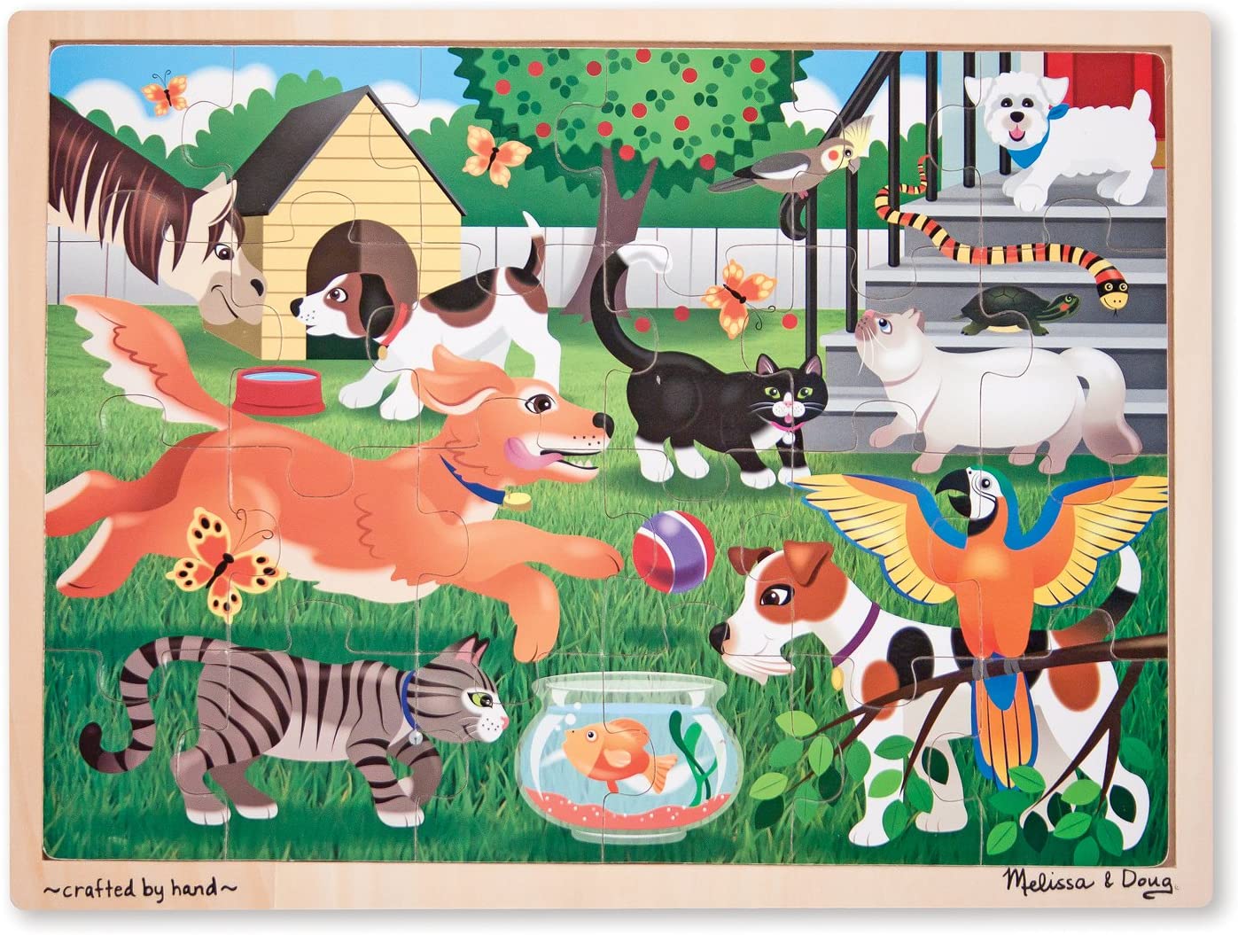 MELISSA & DOUG PETS WOODEN 24 PCE JIGSAW PUZZLE