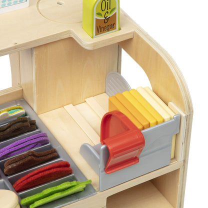 MELISSA & DOUG SLICE & STACK WOODEN SANDWICH COUNTER