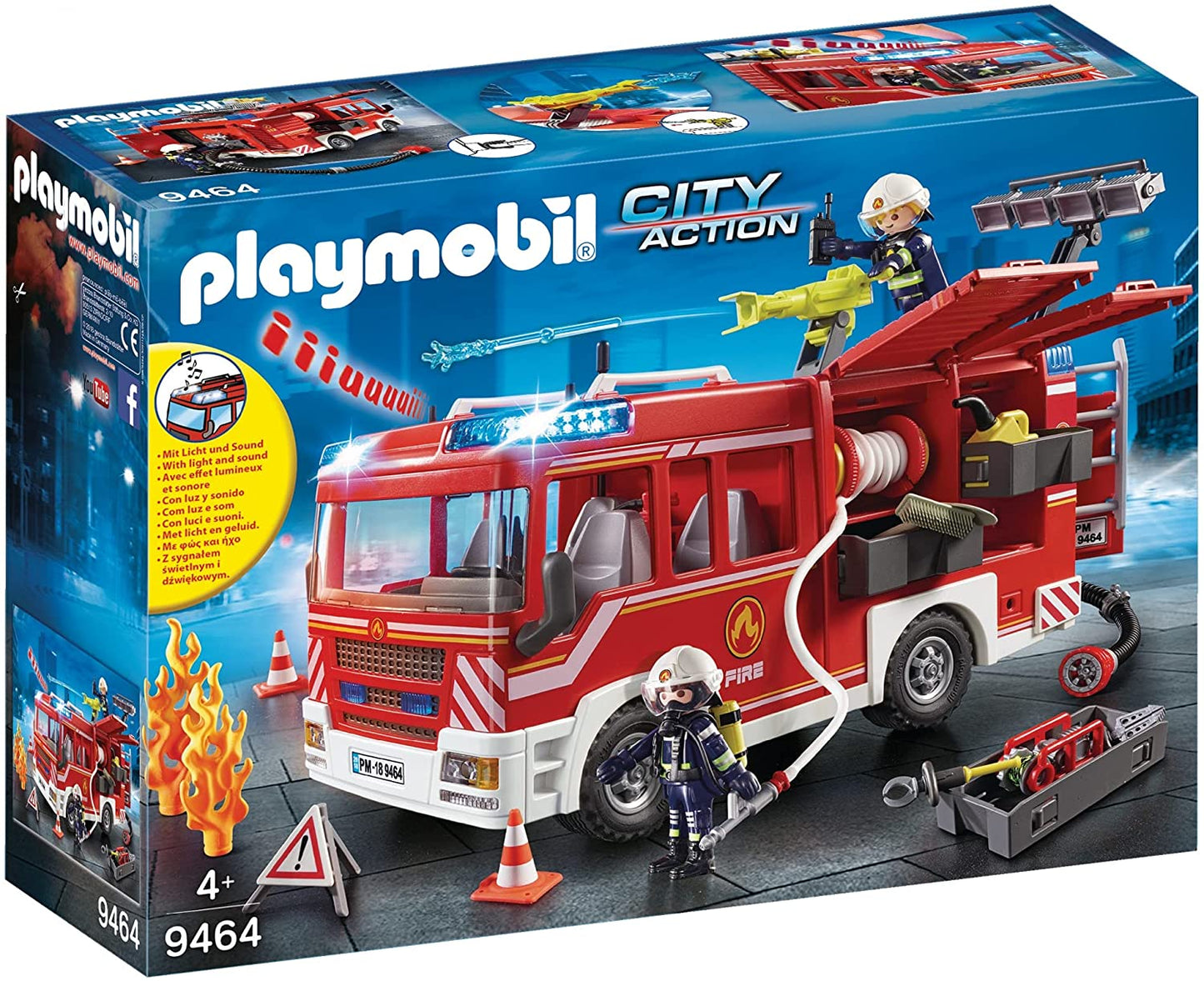 PLAYMOBIL 9464 CITY ACTION FIRE ENGINE WITH LIGHT AND SOUND
