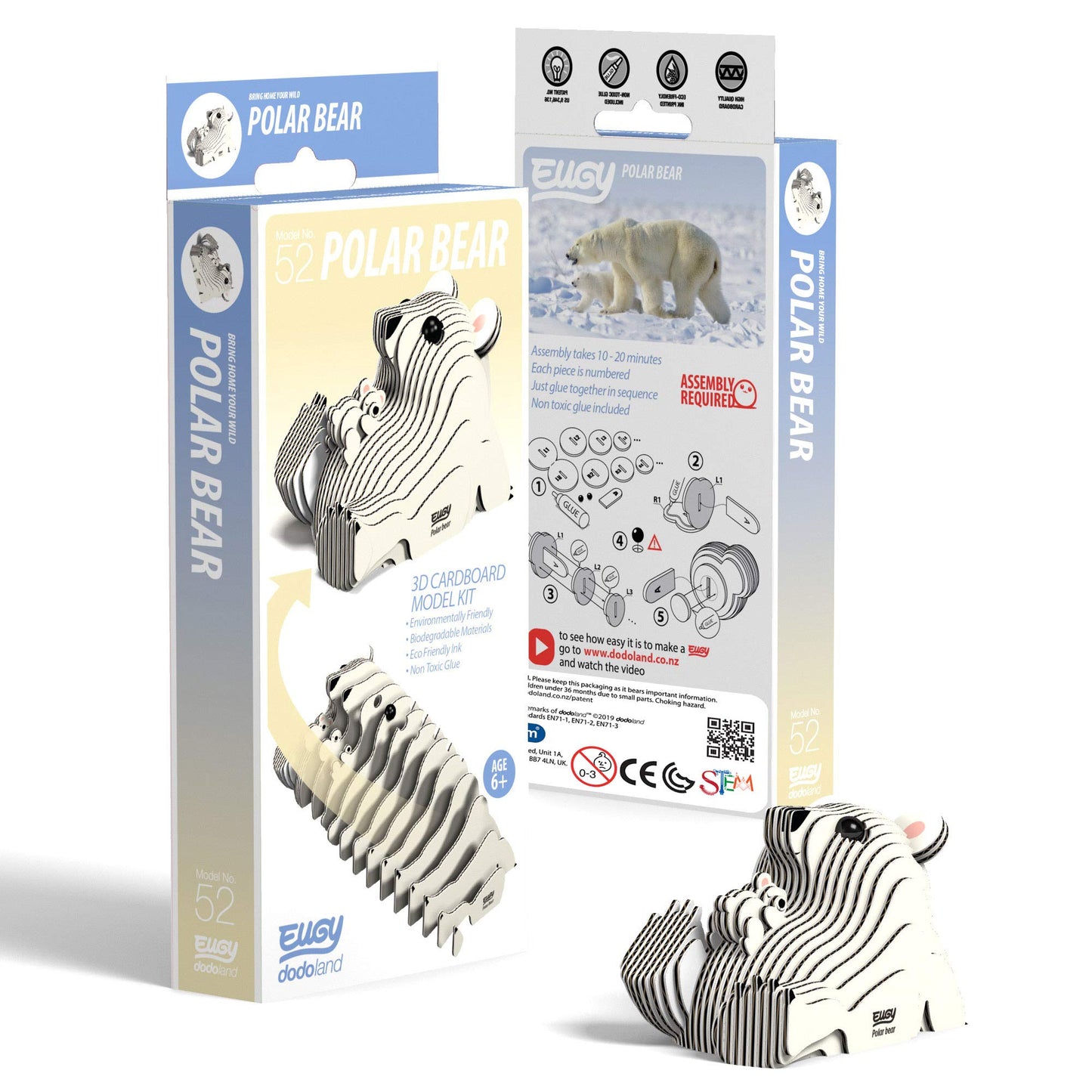 EUGY 3D Model Polar Bear Craft Kit