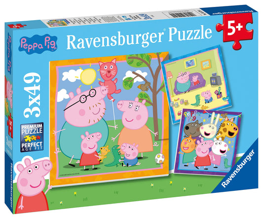 Ravensburger Peppa Family & Friends 3 x 49 Piece Jigsaw Puzzle