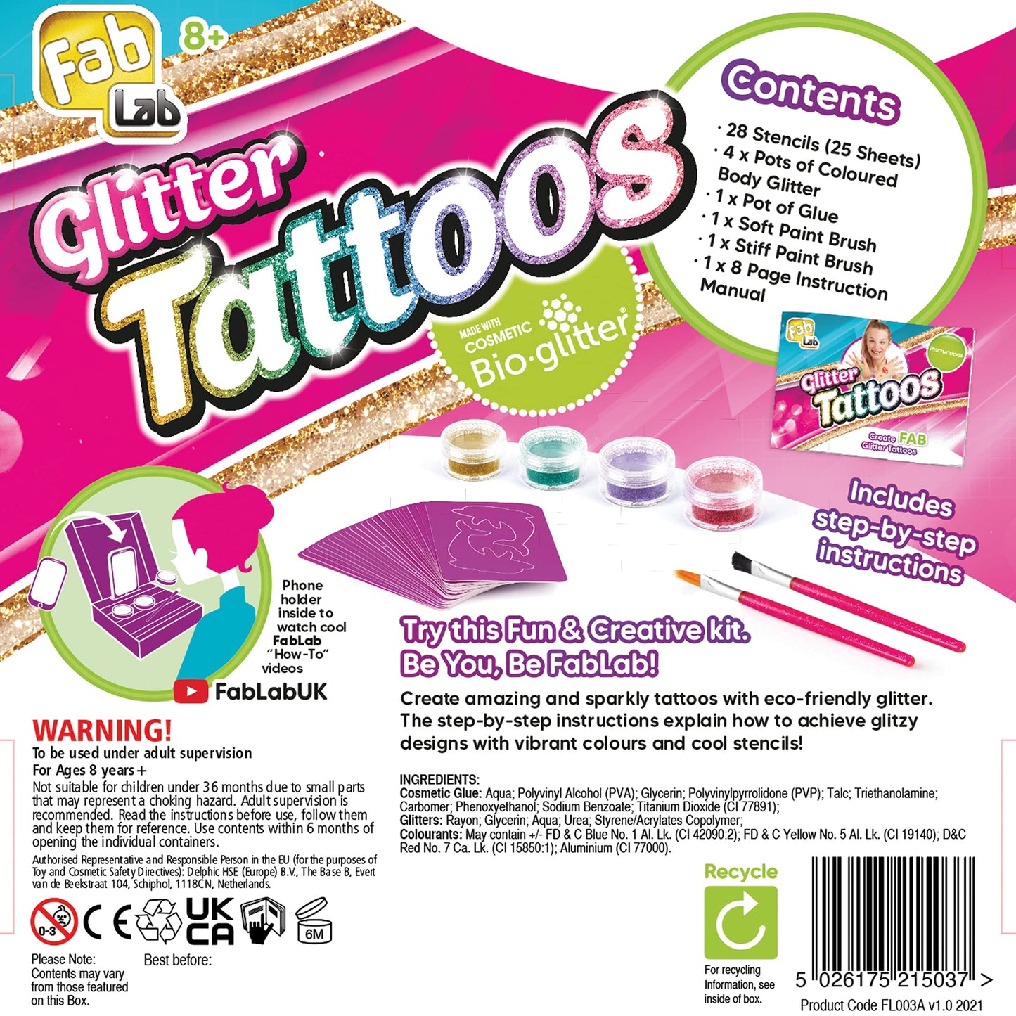 FABLAB GLITTER TATTOOS