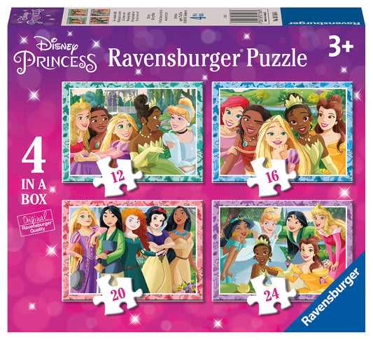 Ravensburger Disney Princess 4 In A Box 12/16/20/24 Piece Jigsaw Puzzles