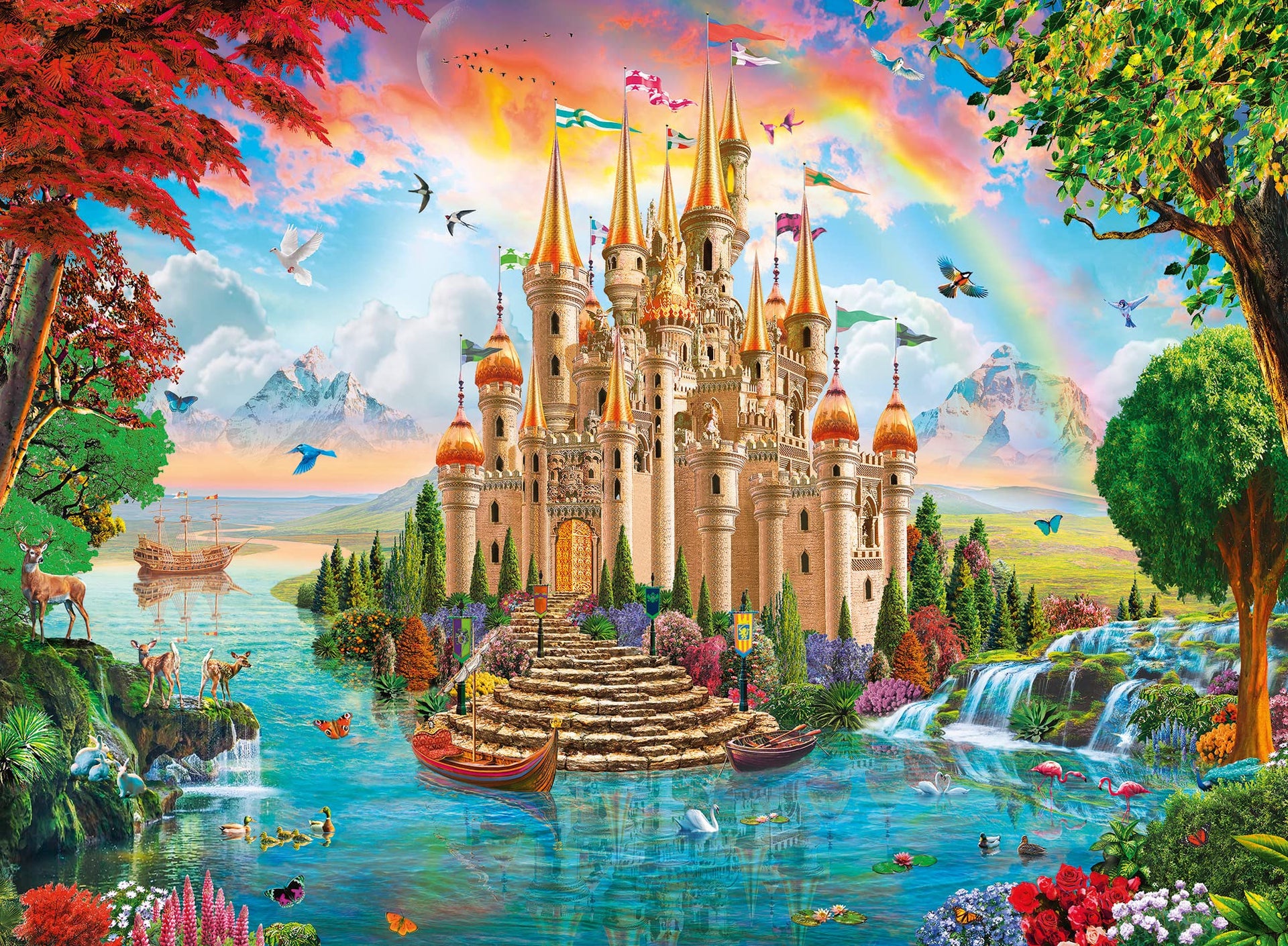 Ravensburger Rainbow Fairy Castle 100 XXL Piece Jigsaw Puzzle – Hopkins Of  Wicklow