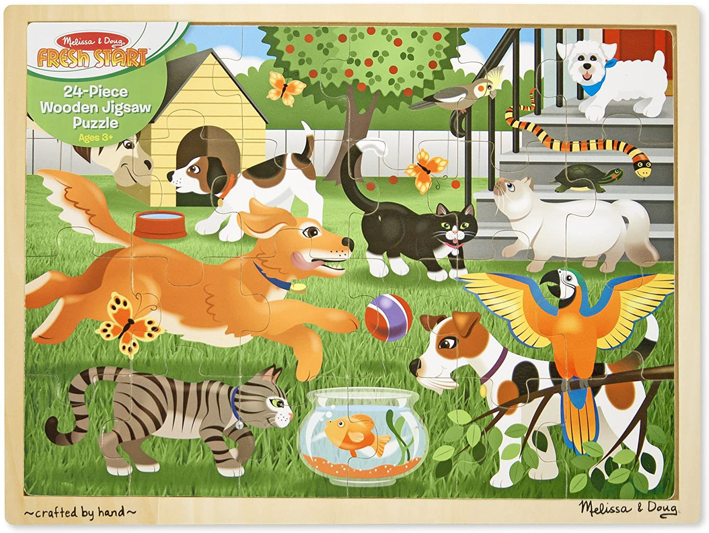 MELISSA & DOUG PETS WOODEN 24 PCE JIGSAW PUZZLE