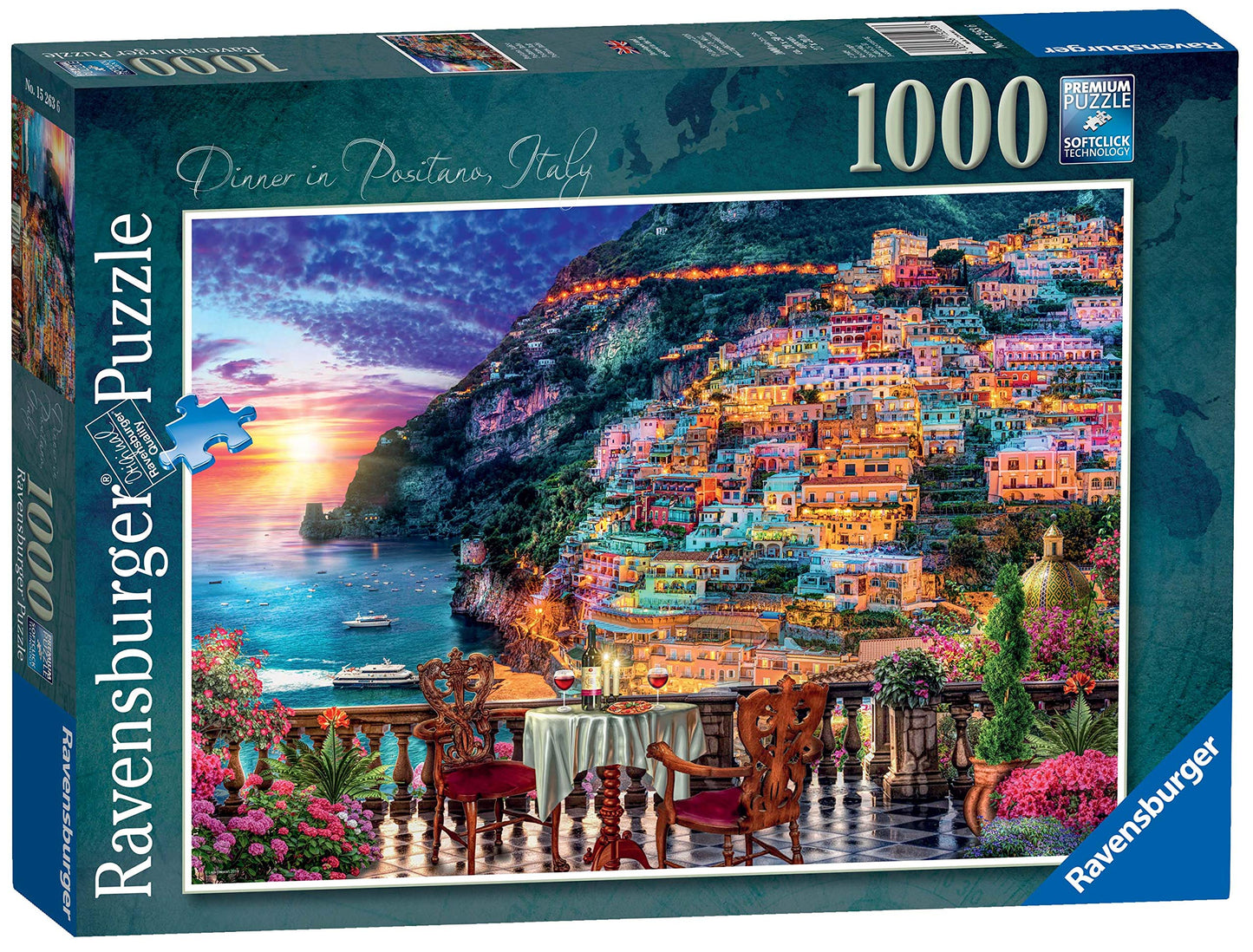 Ravensburger Dinner In Positano, Italy 1000 Piece Jigsaw Puzzle