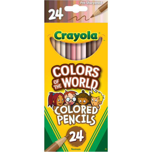 CRAYOLA 24 COLOURS OF THE WORLD PENCILS