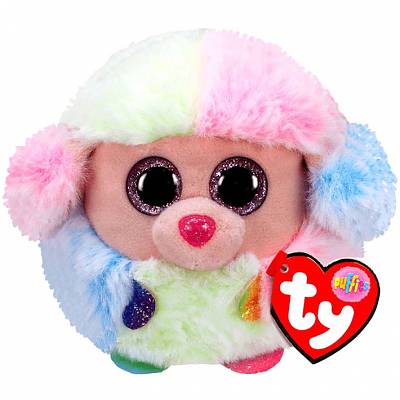 Rainbow Poodle TY Beanie Ball