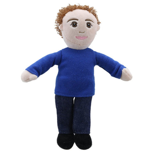 DAD - BLUE TOP FINGER PUPPET