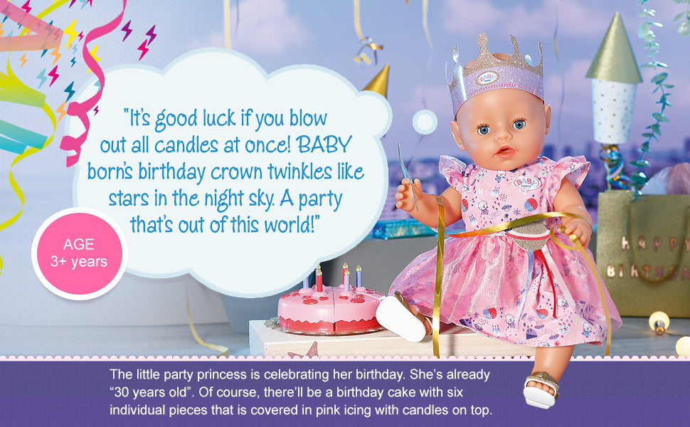 Baby Born Deluxe Happy BirthdAy Outfit Set