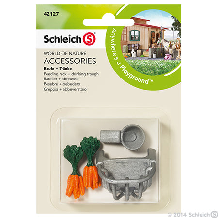 SCHLEICH FEEDING RACK & DRINKING TROUGH