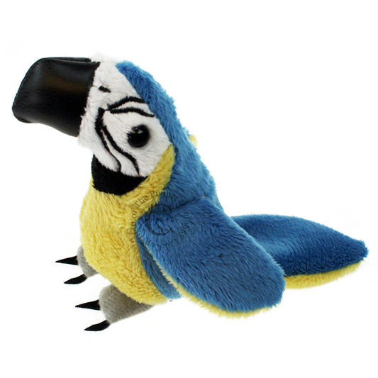 Macaw Finger Puppet Blue & Gold