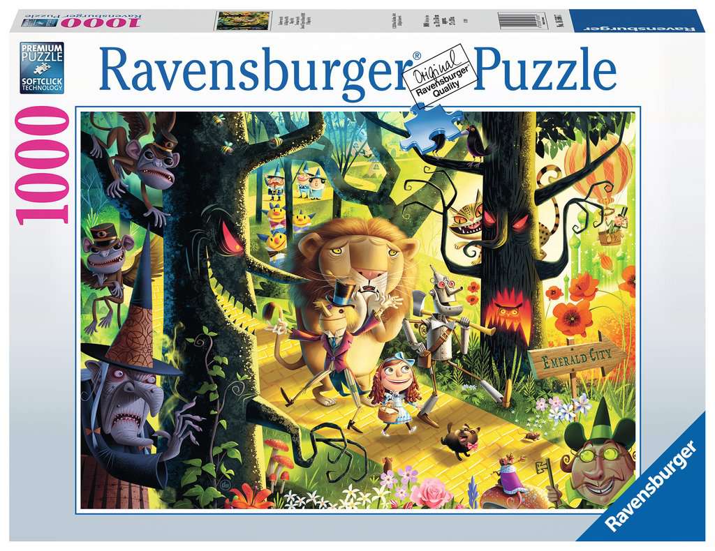 RAVENSBURGER LIONS, TIGERS, AND BEARS (WIZARD OF OZ) 1000 PIECE JIGSAW PUZZLE