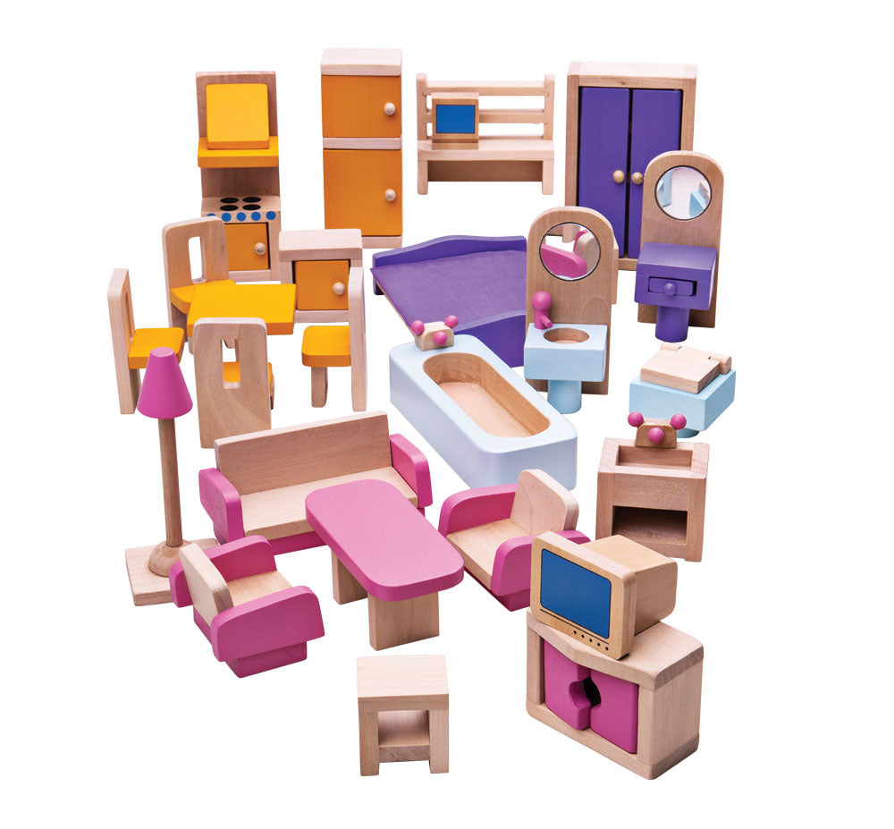 BigJigs Wooden Dolls Furniture Set