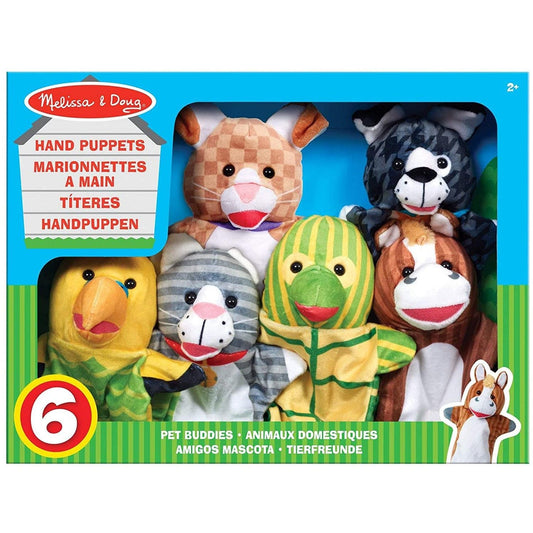 Pet Buddies Hand Puppets Set of 6