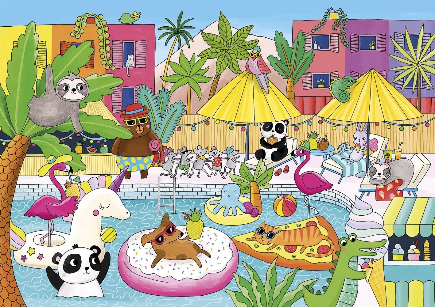 Pool Party 100 Piece Jigsaw Puzzle