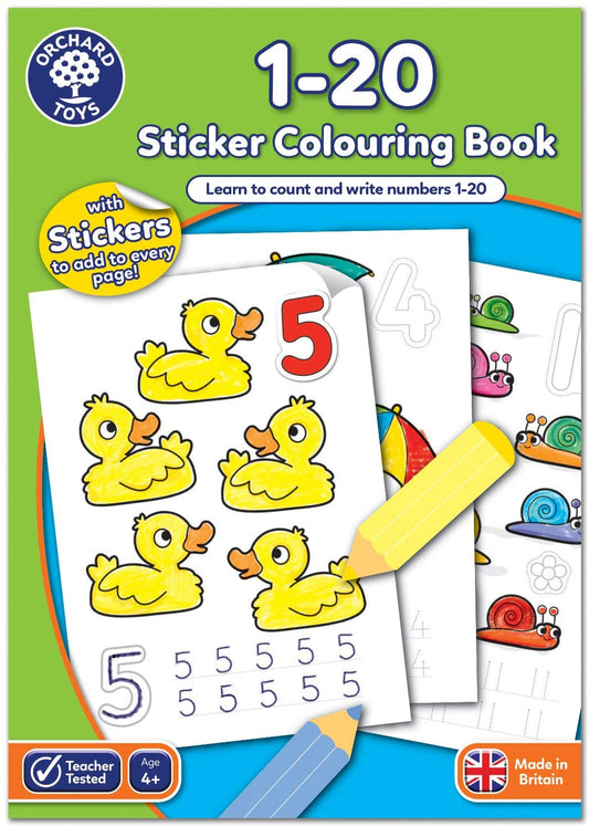 ORCHARD 1-20 NUMBERS STICKER COL BOOK