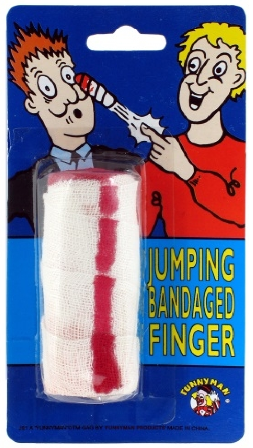 JUMPING BANDAGED FINGER PRACTICAL JOKE